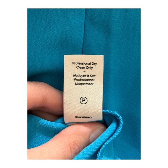 Cinq a Sept pants Brianne pintuck crepe blue size 2 - Picture 6 of 7